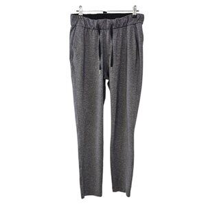 Lululemon Womerns On The Fly Pant 28" Heathered Grey Black, Luxtreme, Size 4